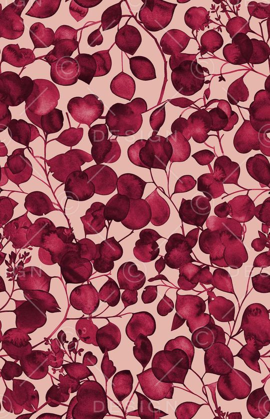 手绘花草印花华亿平台图片