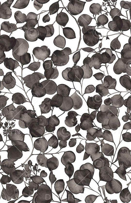 手绘花草印花华亿平台图片