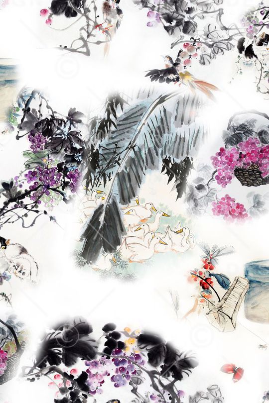 中国风印花华亿平台图片