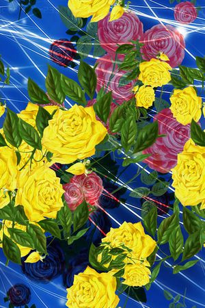 花卉印花华亿平台图片