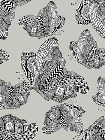 571790-复古潮流大牌抽象线条蝴蝶男装图案