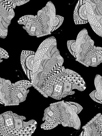 571791-复古潮流大牌抽象线条蝴蝶男装图案