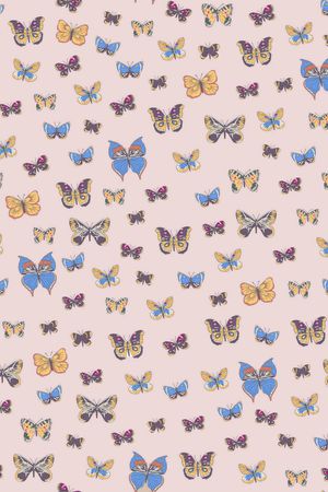 蝴蝶印花华亿平台图片