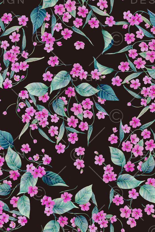 手绘花印花华亿平台图片