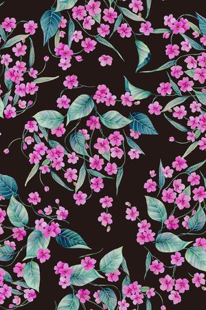 手绘花印花华亿平台图片