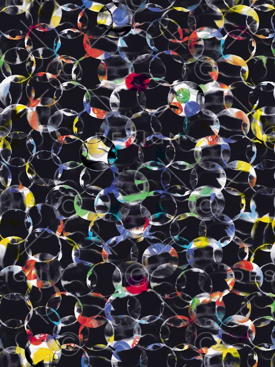 彩色抽象圆圈印花华亿平台图片