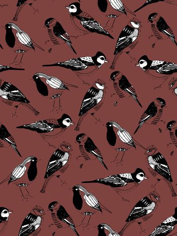 571957-时尚潮流大牌趣味动物小鸟男装图案