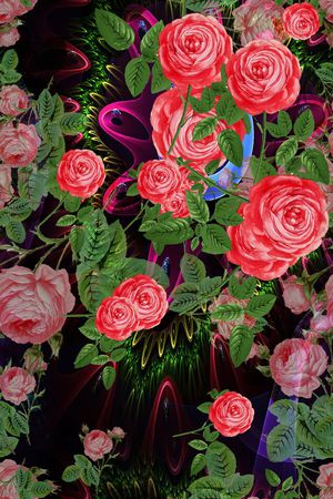 花卉印花华亿平台图片