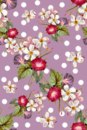 572031-时尚潮流大牌波点花卉女装图案