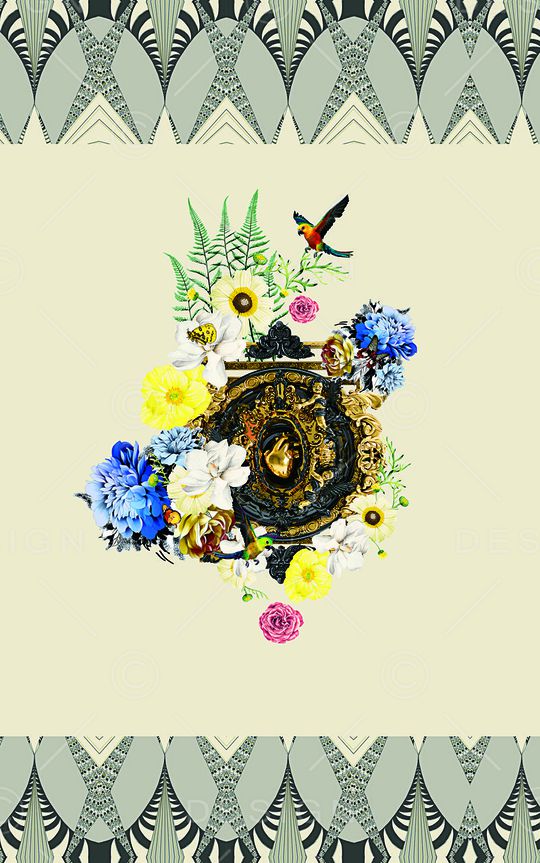 欧式复古印花华亿平台图片