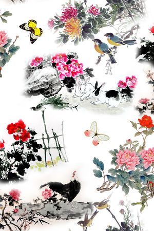 中国风印花华亿平台图片