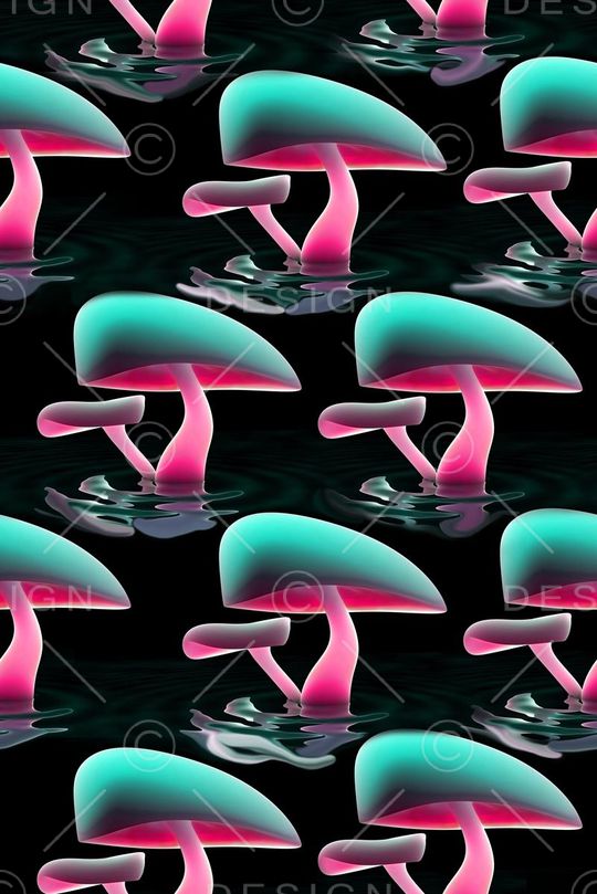 蘑菇印花华亿平台图片