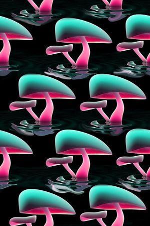 蘑菇印花华亿平台图片