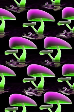 蘑菇印花华亿平台图片