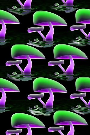 蘑菇印花华亿平台图片