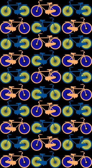 572284-运动时尚写意自行车时尚服饰印花