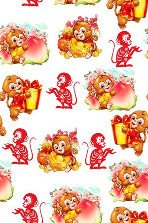 猴子印花华亿平台图片