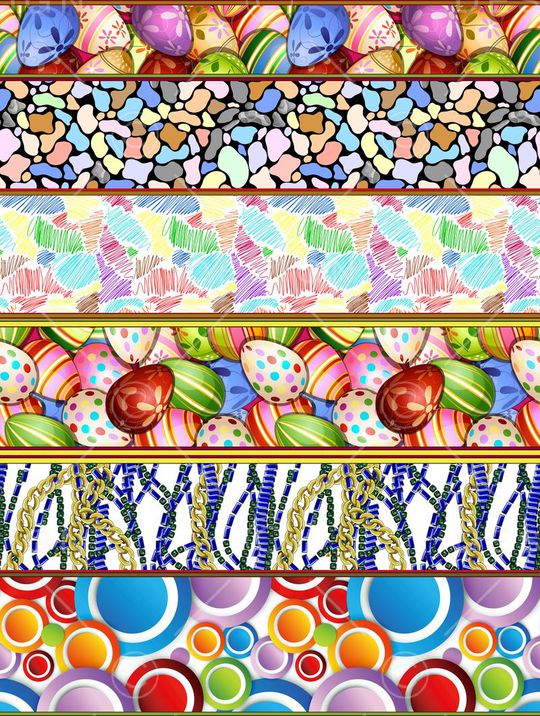 亮彩光鲜彩色横条花印花华亿平台图片