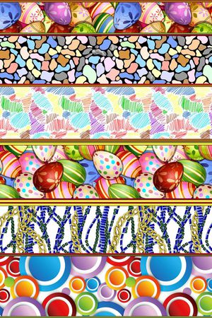 亮彩光鲜彩色横条花印花华亿平台图片