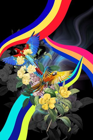 层叠效果印花华亿平台图片