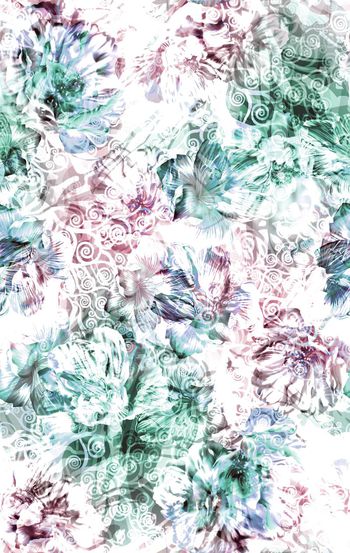 572411-炫彩花朵 花纹