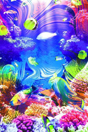 潮流时尚印花华亿平台图片