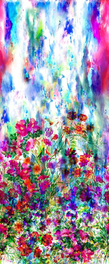 572418-水彩花卉旗袍裙装华亿平台