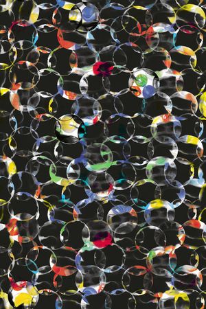 彩色抽象圆圈印花华亿平台图片