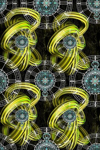 572486-炫彩时尚复古宫廷怀表几何图案