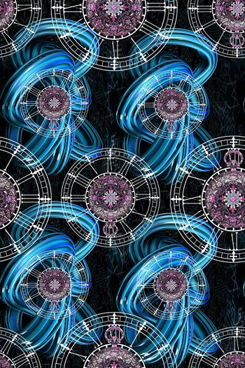 572488-炫彩时尚复古宫廷怀表几何图案