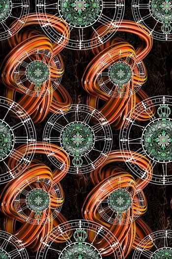 572489-炫彩时尚复古宫廷怀表几何图案