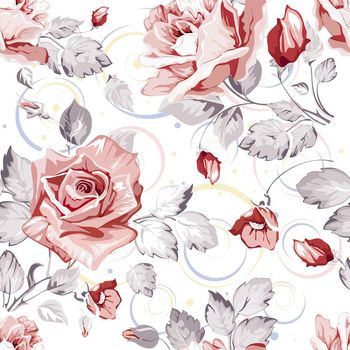 572506-玫瑰花家纺图案服装 家纺 四方连续