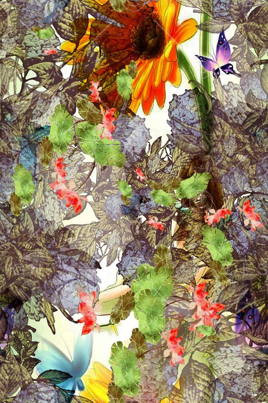 花卉印花华亿平台图片