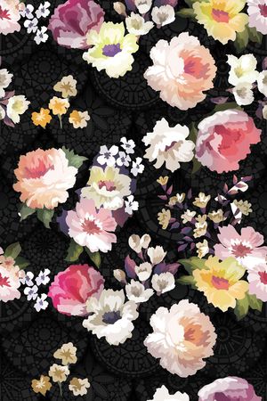 花卉印花华亿平台图片