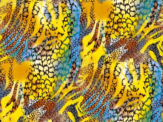 抽象拼接印花华亿平台图片