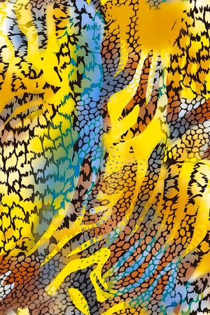 抽象拼接印花华亿平台图片