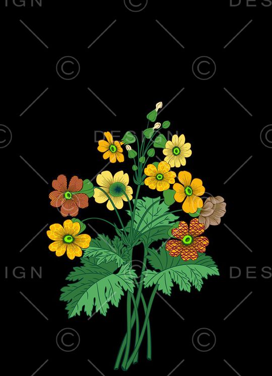 花卉印花华亿平台图片