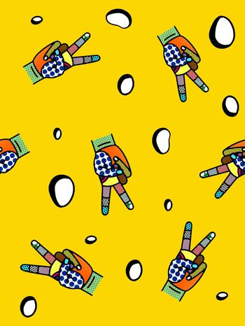 572746-时尚潮流趣味卡通女装图案