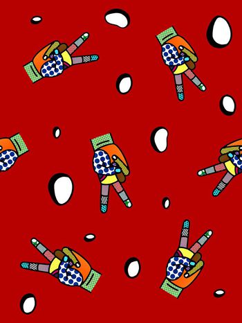 572747-时尚潮流趣味卡通女装图案