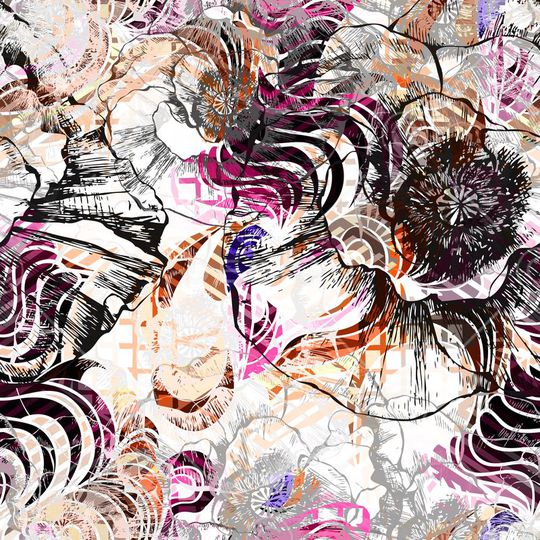 花卉印花华亿平台图片