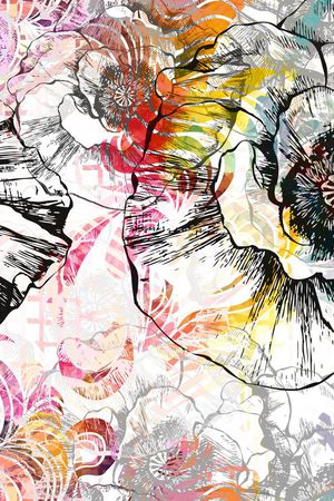 花卉印花华亿平台图片