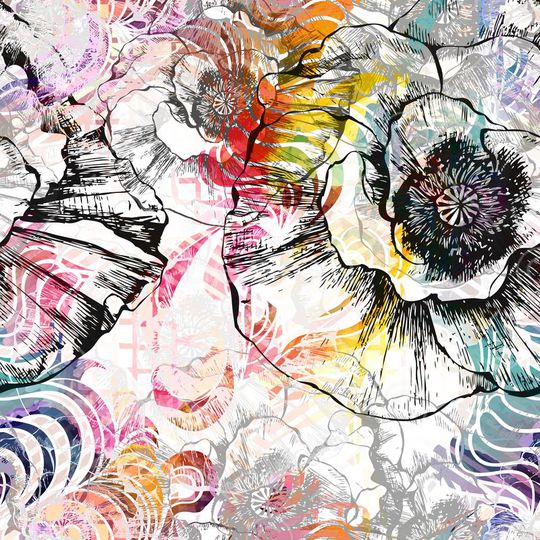 花卉印花华亿平台图片