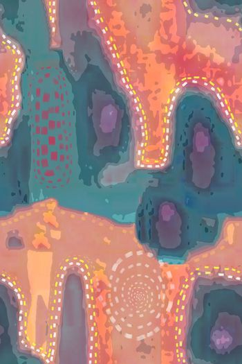 572950-时尚大牌艳丽个性原创手绘抽象多色梵