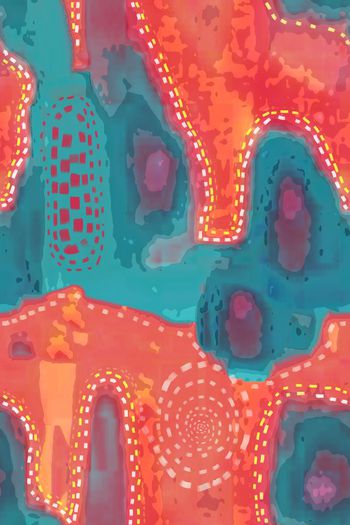 572951-时尚大牌艳丽个性原创手绘抽象多色梵