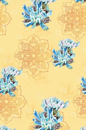 传统纹样印花华亿平台图片