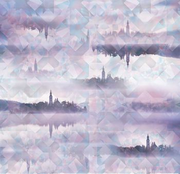 倒影印花华亿平台图片