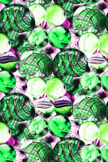 573157-炫彩空间几何图形色彩艺术分形艺术女