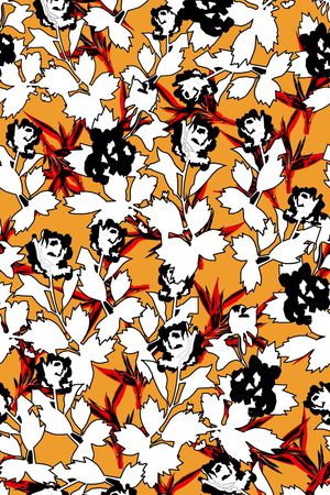 手绘 风格印花华亿平台图片