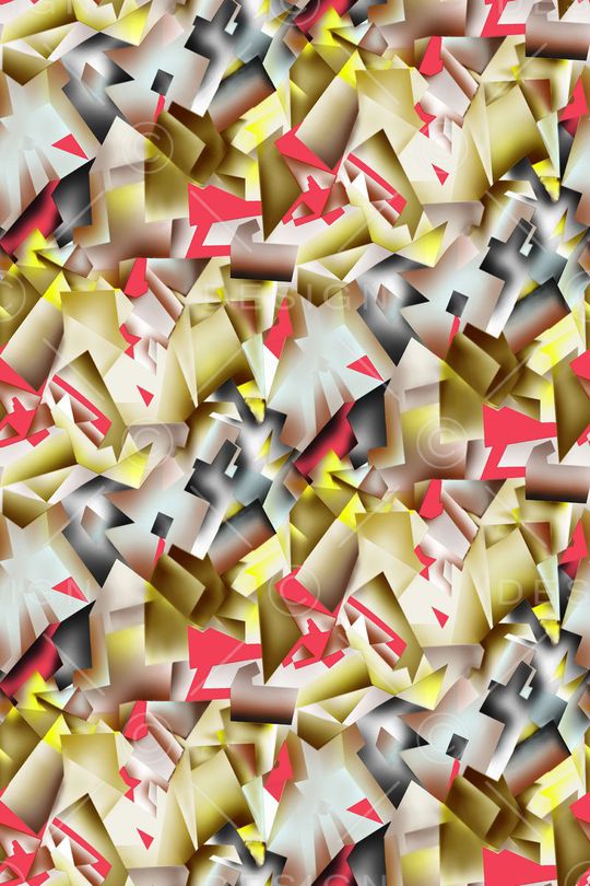 不规则几何印花华亿平台图片