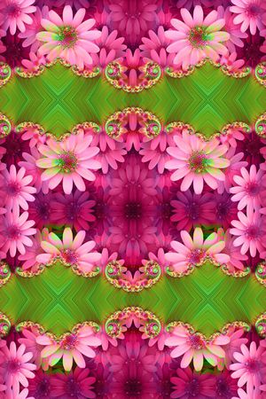 手绘幻彩定位雏菊印花华亿平台图片